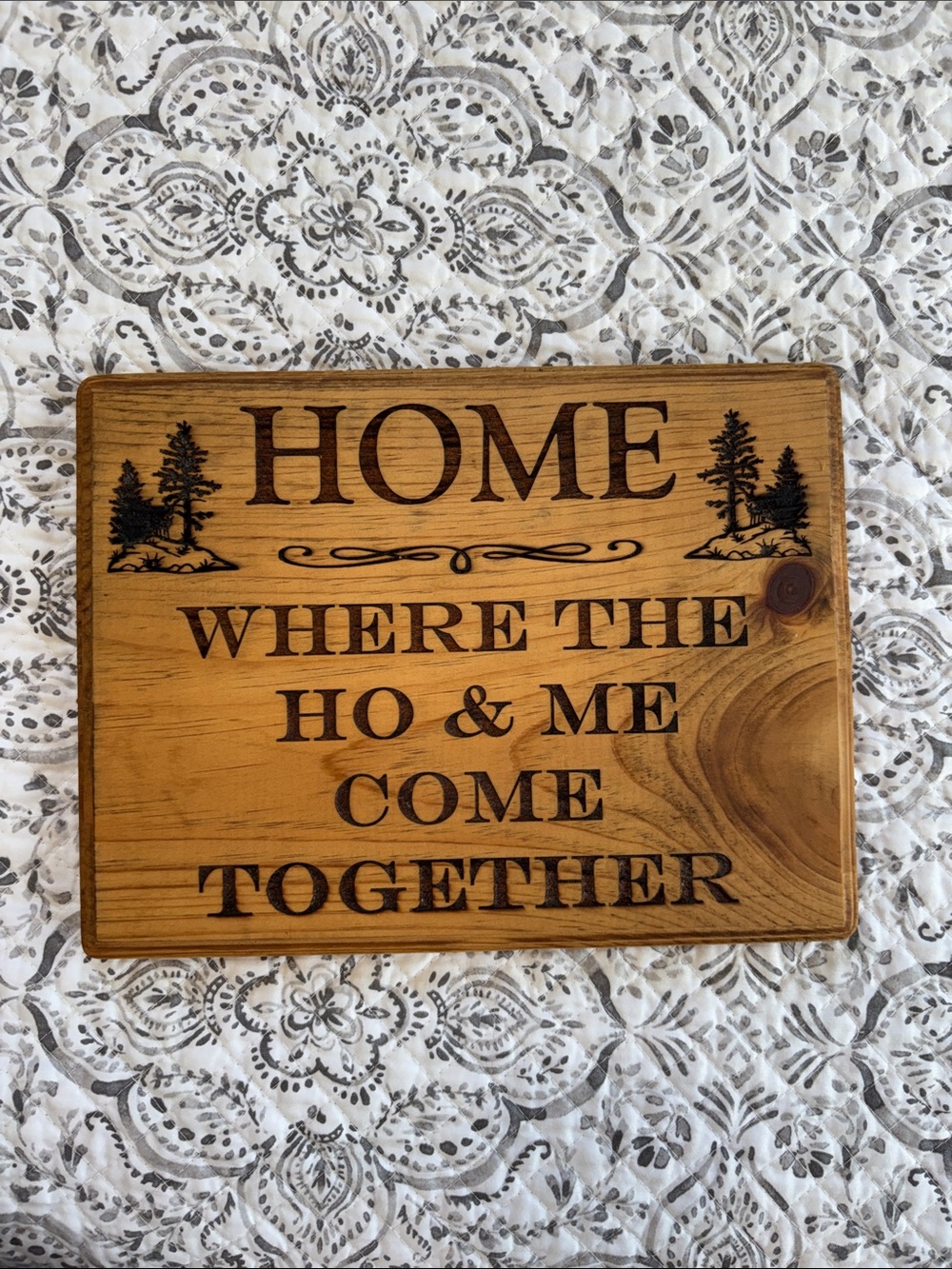 Custom made wooden sign